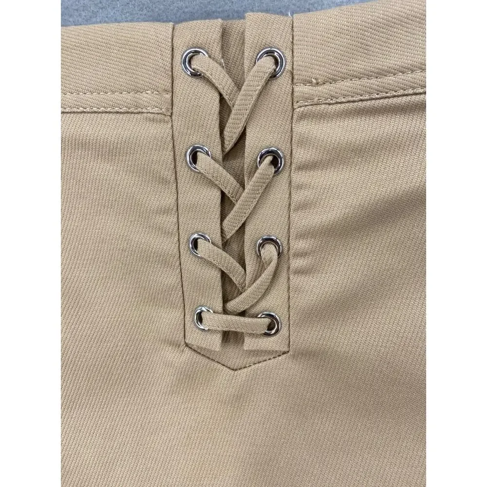 Talbots Skirt Womens‎ Sz 14 Tan Beige Lace Front Pencil Straight Slit Career - Picture 2 of 11